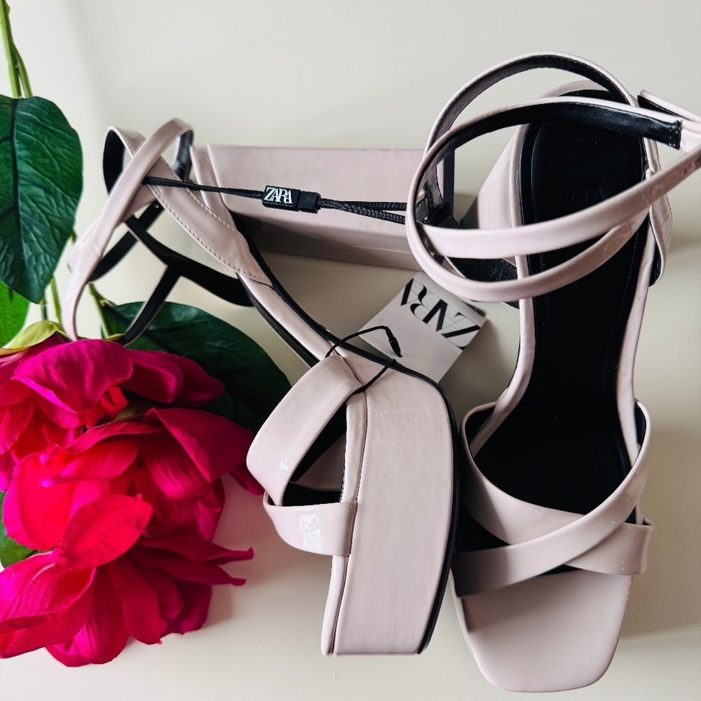 Zara pink blush heels
